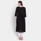 Ladies' 100% Cotton Kurta, काला, small image number null