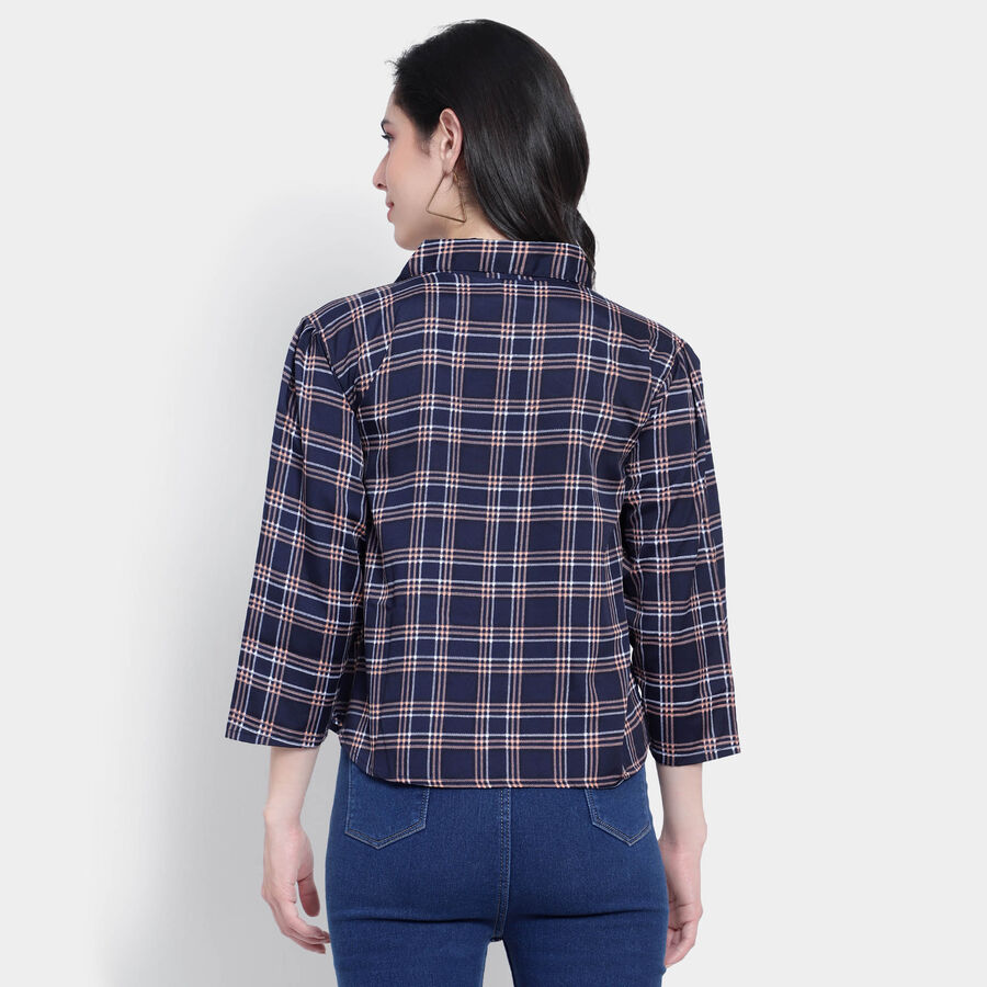 Checks Shirt, Navy Blue, large image number null