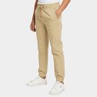Boys Cotton Regular Fit Trousers, Olive, small image number null