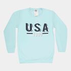 Printed Sweatshirt, Aqua, small image number null
