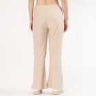 Women's Soft Beige Wide-Leg Lace Trousers, Beige, small
