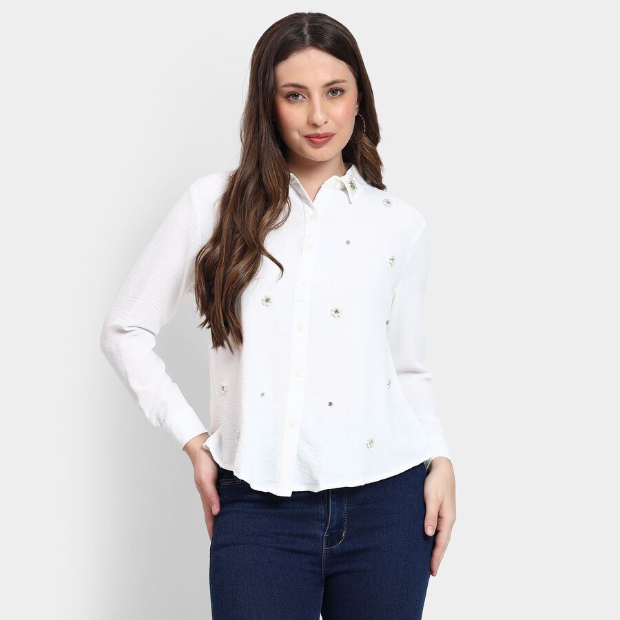 Ladies' Shirt, सफ़ेद, large image number null