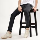 Men's Charcoal Black Skinny Fit Classic Jeans, Dark Grey, small image number null