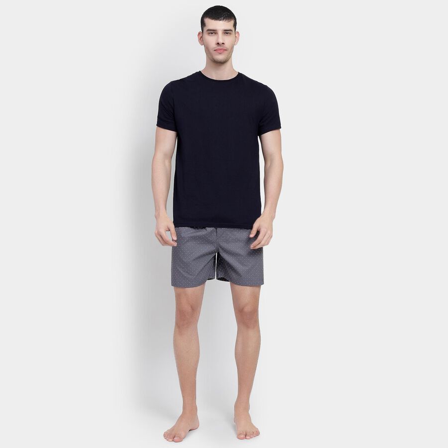 Men's 100% Cotton Boxers, Dark Grey, large