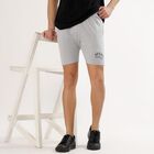 Men's Light Grey Regular Fit Printed Bermuda Shorts, Melange Mid Grey, small image number null