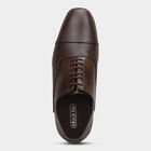 Men's Dark Brown Lace-Up Formal Shoes, भूरा, small
