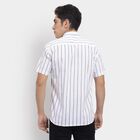 Men's 100% Cotton Casual Shirt , White, small