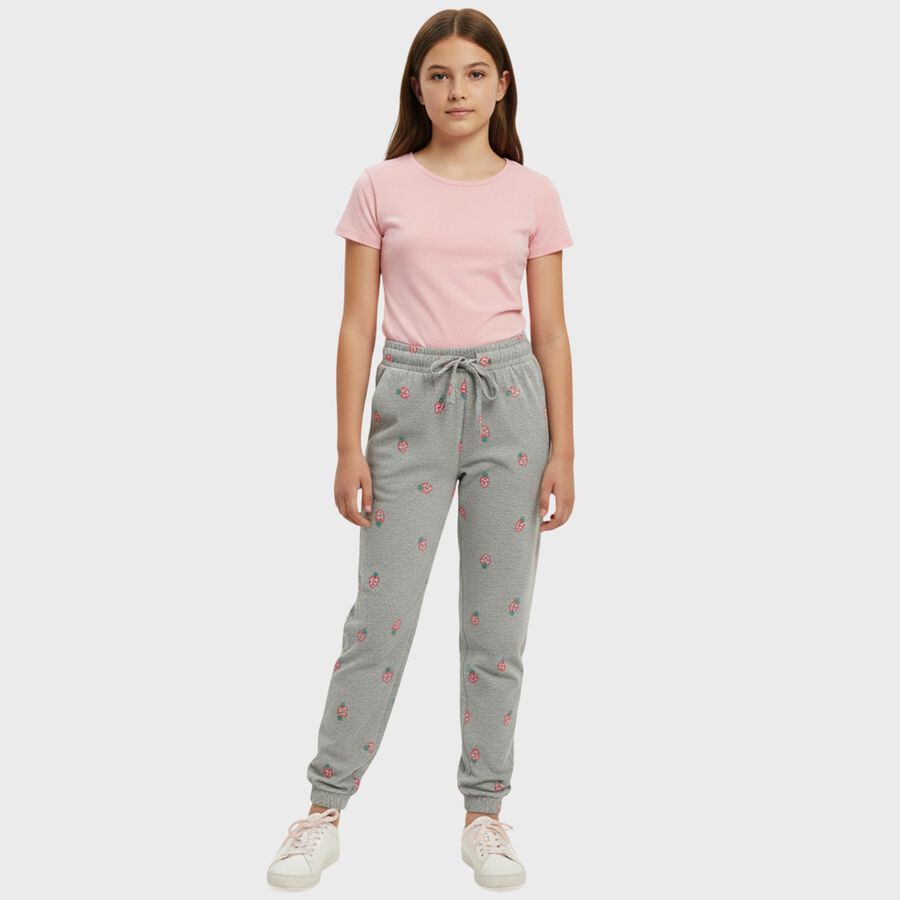 Girls' Pyjama, मिश्रित हल्का ग्रे, large