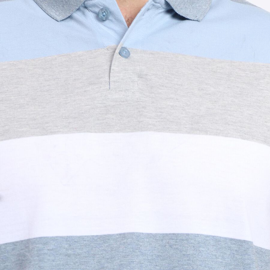 Men's Collared Half Sleeves T-Shirt , Light Blue, large image number null