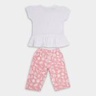 Girls' 100% Cotton Capri Set, Light Pink, small image number null