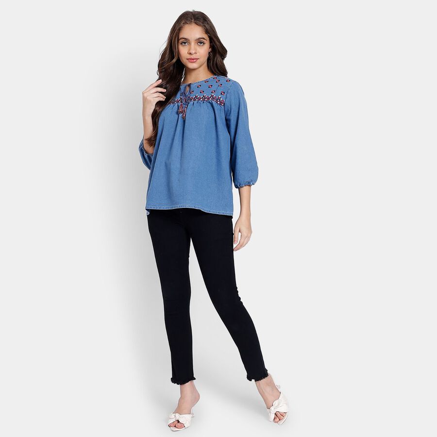 Ladies' Top, नेवी ब्लू, large image number null