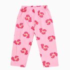 Girls' Soft Pink Floral Printed Cotton Blend Pyjama, हल्का गुलाबी, small image number null