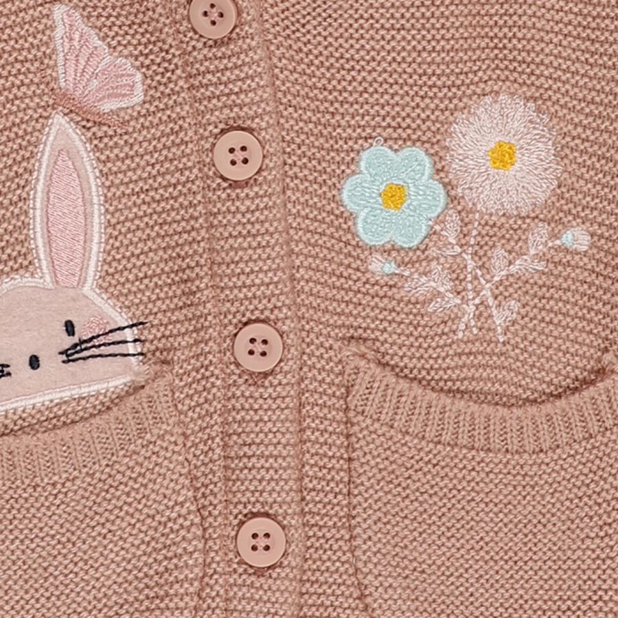Infants Light Pink Crew Neck Casual Pullover, हल्का गुलाबी, large image number null