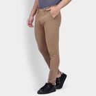Men's Slim Fit Casual Trousers , Khaki, small image number null