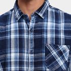 Men's 100% Cotton Casual Shirt, Navy Blue, small image number null
