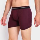 Men's 100% Cotton Trunks, वाइन, small