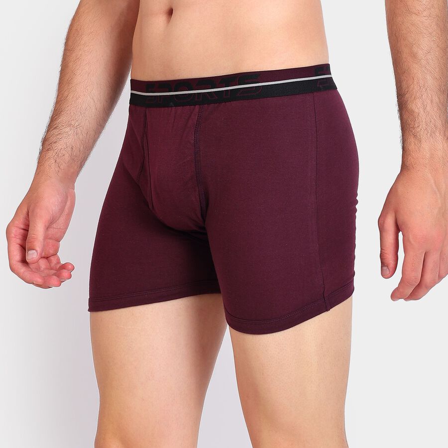 Men's 100% Cotton Trunks, वाइन, large