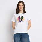 Ladies' Round Neck T-Shirt , सफ़ेद, small image number null