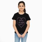 Girls' T-Shirt, काला, small image number null