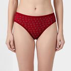 Women's Red Regular Fit Cotton Panty, Red, small
