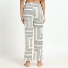 Ladies' Off-White Geometric Printed Full-Length Pyjama, ऑफ व्हाइट, small image number null