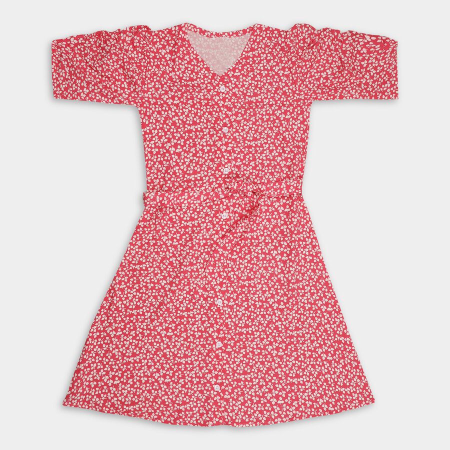 Girls' Dress, Pink, large image number null