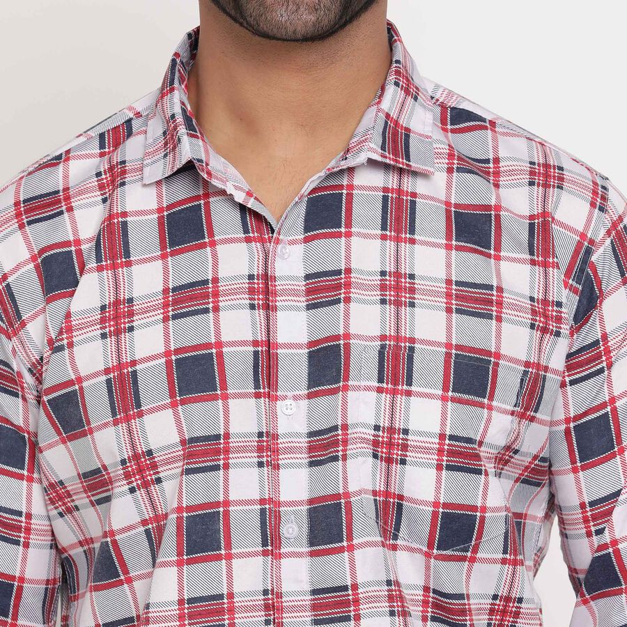 Checks Casual Shirt, Navy Blue, large image number null