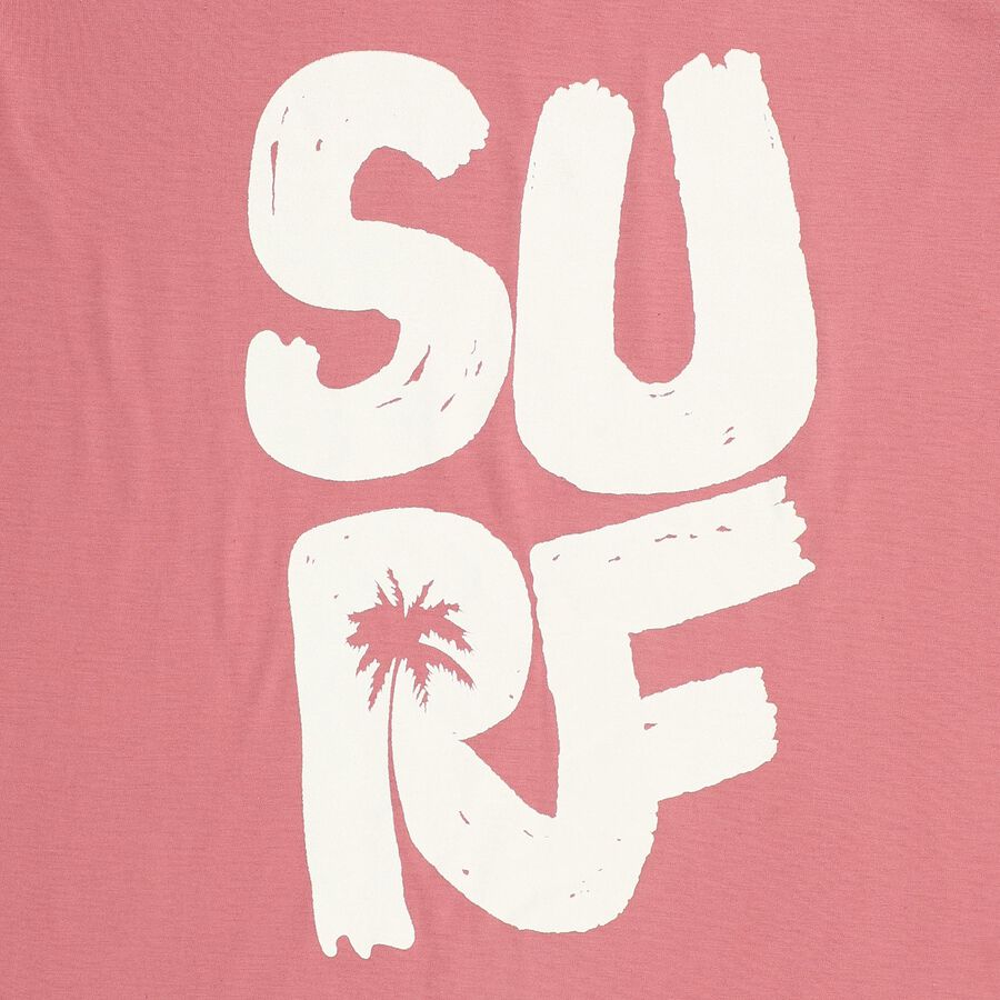 Boys Muted Dusty Pink Crew Neck Casual Half Sleeve T-Shirt, गुलाबी, large image number null