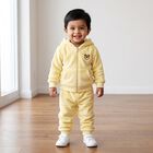 Infants' Yellow Hooded Bear Patch Baba Suit, Yellow, small