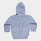 Infants Muted Baby Blue Hooded Casual Pullover, Mid Blue, small image number null