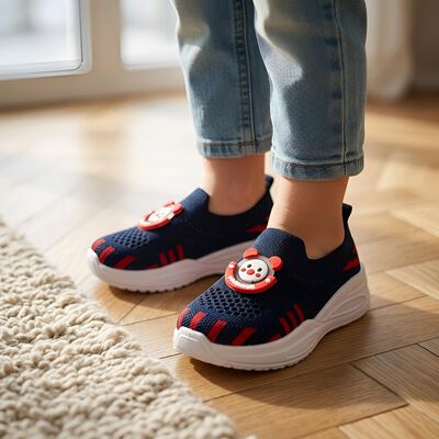 Boys' Navy Blue Slip-On Sneakers
