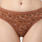 Women's Brown Regular Fit Printed Panty, Brown, small