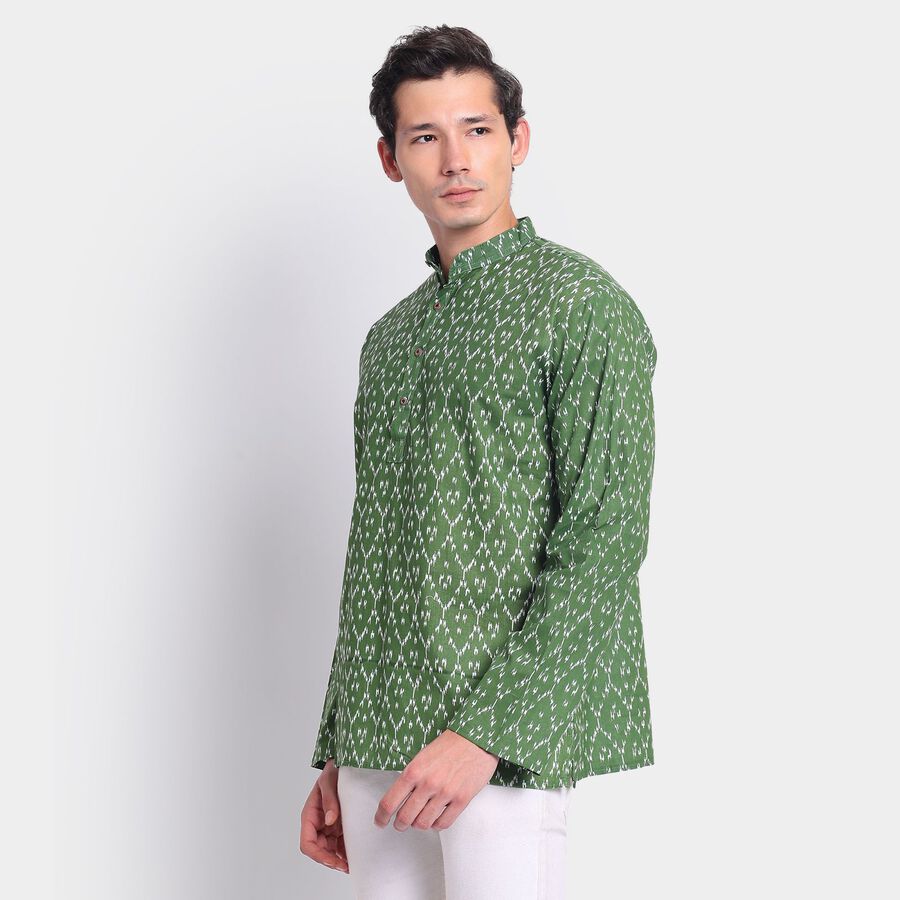 Men's Cotton Kurta, Dark Green, large image number null