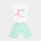 Infants Cotton Capri Set, Light Green, small image number null