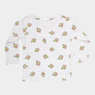Infants Cotton Printed T-Shirt, Ecru Melange, small image number null
