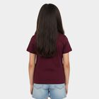 Girls' T-Shirt, वाइन, small