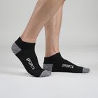 Men's Regular Fit Striped Pack of 3 Socks ( Blue, White, Black ), सफ़ेद, small