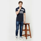 Stripes Polo Shirt, Navy Blue, small image number null