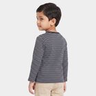 Boys Navy Blue Crew Neck Regular T-Shirt, Navy Blue, small