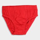 Boys' 100% Cotton Briefs, लाल, small