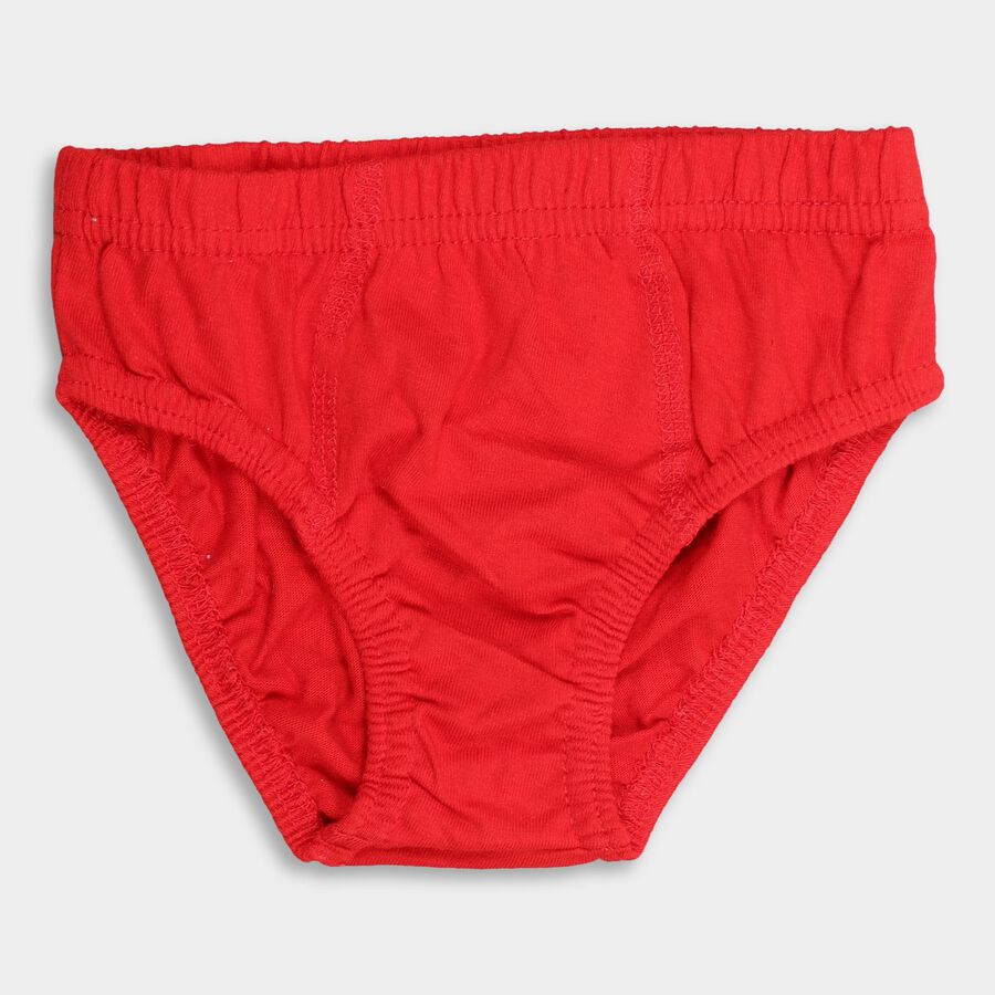 Boys' 100% Cotton Briefs, लाल, large