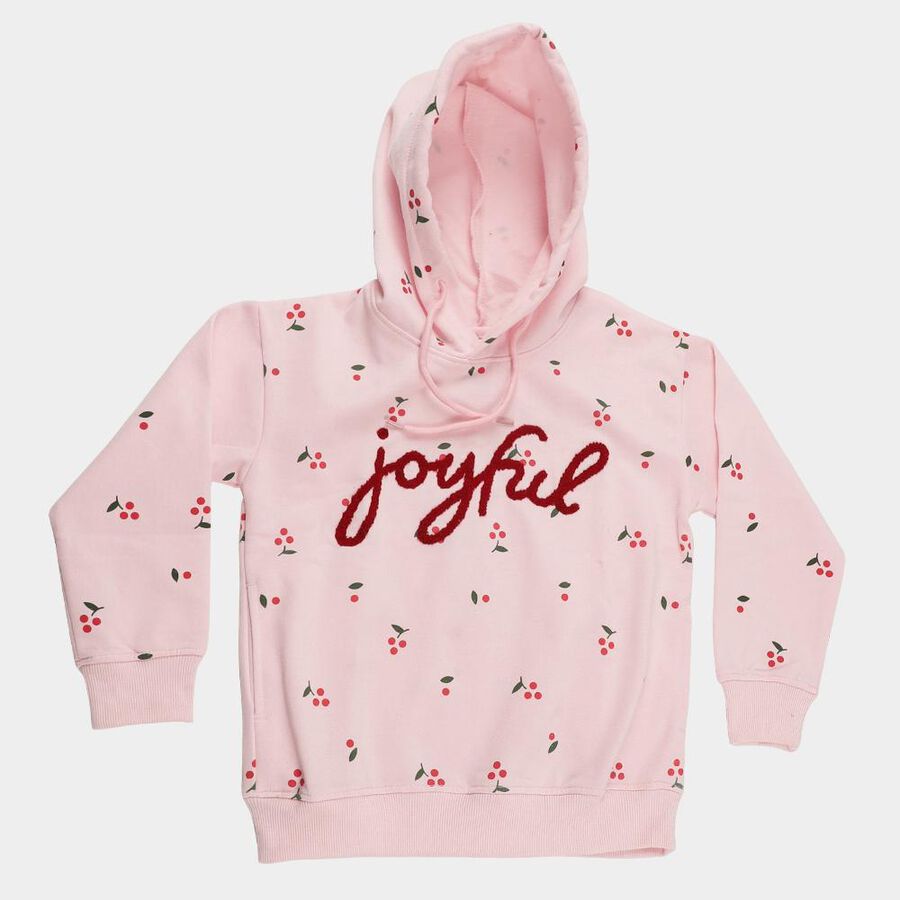 Girls' Sweatshirt, Light Pink, large image number null