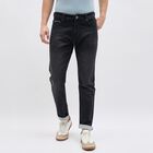 Men's Black Slim Fit Washed Jeans, गहरा नीला, small image number null