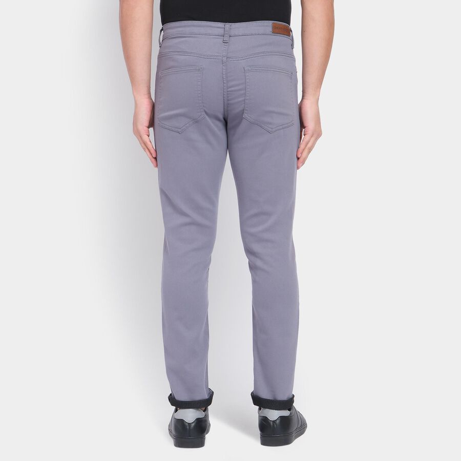 Men's Slim Fit Casual Trousers, गहरा नीला, large image number null