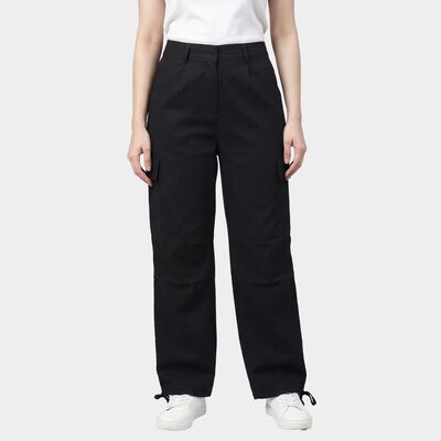 Women's Black Straight Fit Formal Trousers