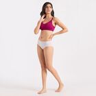 Ladies' 100% Cotton Non-Padded Bra, Wine, small image number null