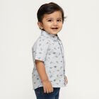 Boys Light Blue Cotton Half Sleeve Classic Casual Shirt, Light Blue, small image number null