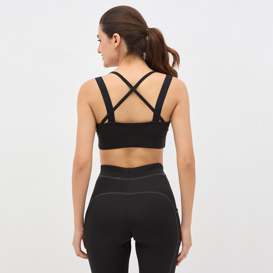 Ladies' Sports Bra, काला, large image number null