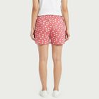 Women's Pink Regular Fit Printed Lounge Shorts, गुलाबी, small
