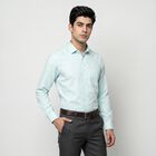 Men's Light Blue Formal Shirt, Aqua, small